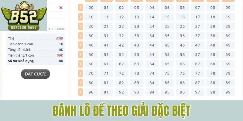 Đánh lô đề theo giải Đặc biệt