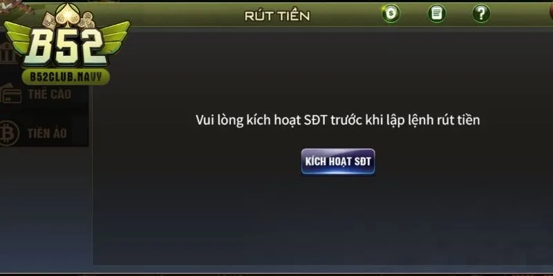 Điều kiện cần thỏa mãn khi rút tiền B52Club