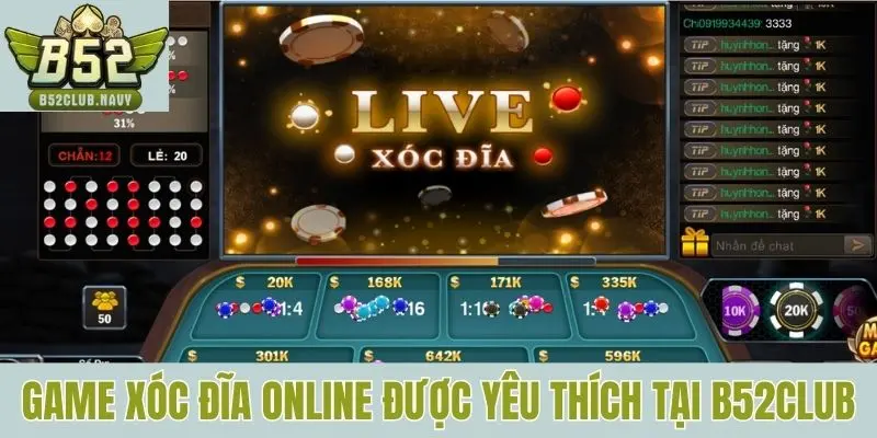Game xóc đĩa online được yêu thích tại B52club