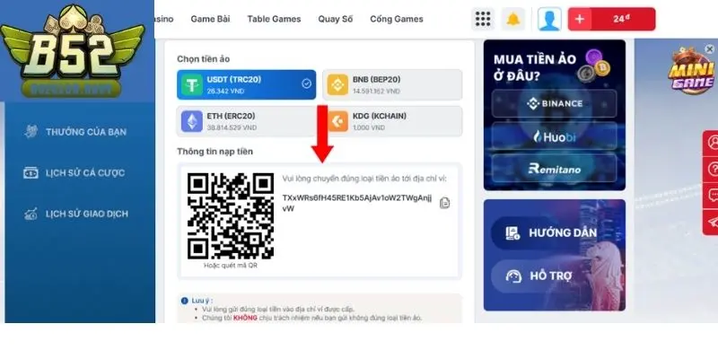 Lỗi nạp tiền B52club thường gặp và cách xử lý