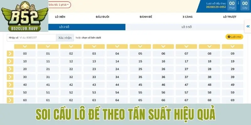 Soi cầu lô đề theo tần suất hiệu quả