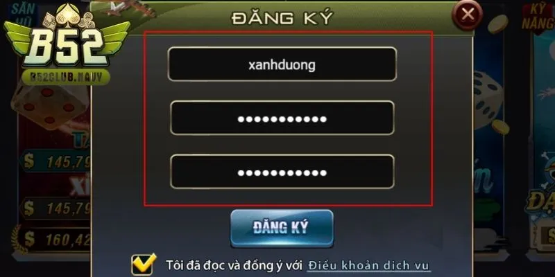 Tạo tài khoản chơi game đánh bài miễn phí