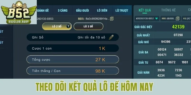 Theo dõi kết quả lô đề hôm nay giúp cập nhật dữ liệu nhanh chóng